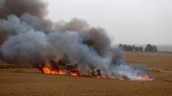 ارتفاع عدد الحرائق في غلاف غزة بفعل البالونات الحارقة إلى 13 حريقاً