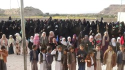 وقفة لحرائر بني حشيش بمحافظة صنعاء تنديداً بجريمة إعدام الأسرى