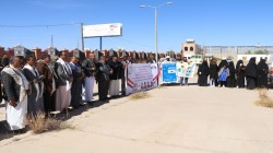 وقفة بفرع شركة النفط بذمار للتنديد باستمرار العدوان