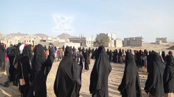 وقفة وقافلة مالية من حرائر هيلانة بمديرية سنحان