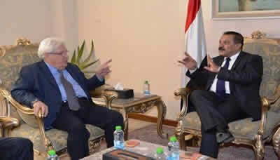 وزير الخارجية يلتقي المبعوث الأممي إلى اليمن