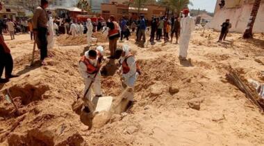 Die Vereinten Nationen betonen die Notwendigkeit einer Untersuchung der Massengräber in Gaza Donnerstag
