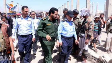 Inspection of work level at  traffic numbering committee in Al-Sha'ab center