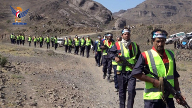 Military march for mobilization graduates in Ibb