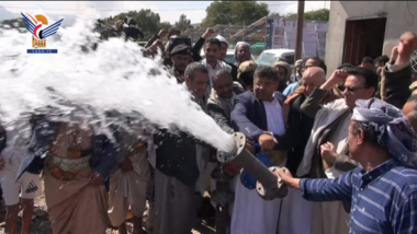 Mohammed Ali Al-Houthi inaugure six projets d'eau à énergie solaire à Ibb