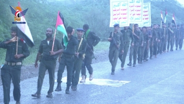 March for military courses fifth stage graduates in al-Dahi & al-Maghlaf districts