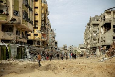 Martyrs, wounded in Zionist enemy bombing targets house in Nuseirat camp