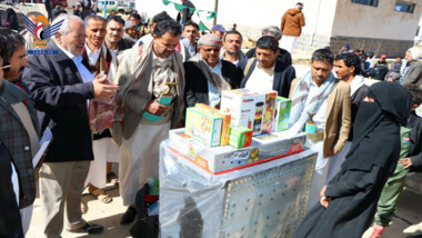 توزيع حقائب التمكين الاقتصادي بمديرية بني مطر بمحافظة صنعاء