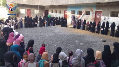 وقفات للهيئة النسائية في حجة تضامنا مع الشعب الفلسطيني