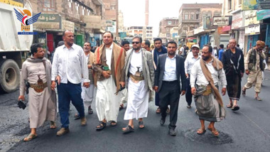أمين العاصمة يتفقد مشروع ترميم شارع الزهراوي بمديرية السبعين