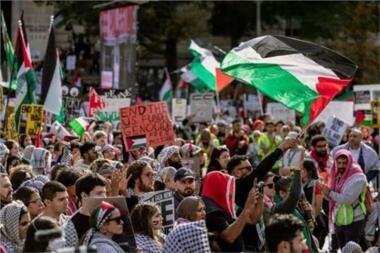 Massive march in Rabat demands end to killing, starving of Palestinians