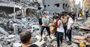 Der zionistische Feind setzt seine Massaker an palästinensischen Zivilisten fort und bombardiert Gaza kontinuierlich