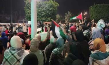 Demonstrations in Morocco denounce Zionist enemy's targeting of medical teams in Gaza