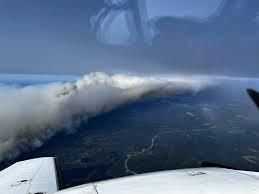 Forest fires in eastern Canada 