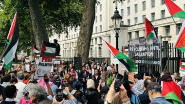 Sit-in in London calls on Starmer to stop arms exports to Zionist entity