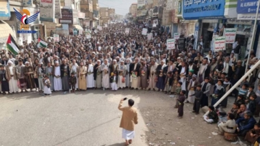 أبناء عمران يحتشدون في 66 ساحة تأكيدا على الثبات مع غزة ومواجهة التصعيد الأمريكي