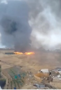 مستوطنون صهاينة يحرقون منزل فلسطيني شرق رام الله