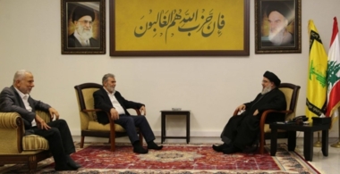 El Señor Nasrallah recibe a Ziad al-Nakhala en Líbano