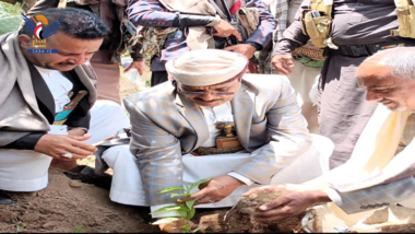 Al-Sami'i weiht die Pflanzung von 1000 Kaffeesämlingen in Al-Jundiyya Al-Olelya im Bezirk Al-Ta'iziyah ein
