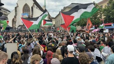 Massenprotest in der Stadt Basel gegen die Teilnahme der zionistischen Besatzungsmacht am „Eurovision 2025“