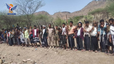 وقفة بمديرية جبل راس في الحديدة نصرة لغزة وإعلان النفير العام