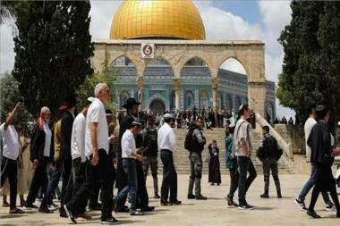 Dutzende zionistische Siedler dringen die Innenhöfe der Al-Aqsa-Moschee ein