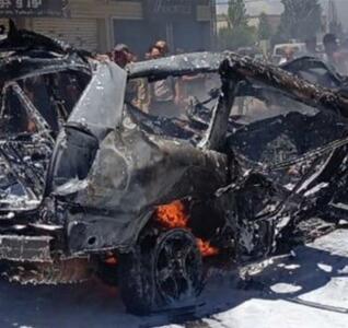 Lebanese martyr as Zionist aircraft bombs car in Western Bekaa