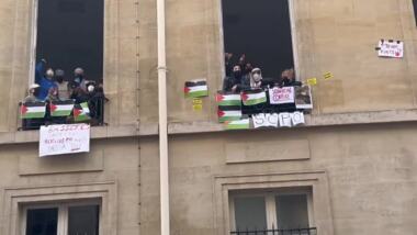 تحرك جديد لطلاب بمعهد العلوم السياسية في باريس تضامنا مع فلسطين
