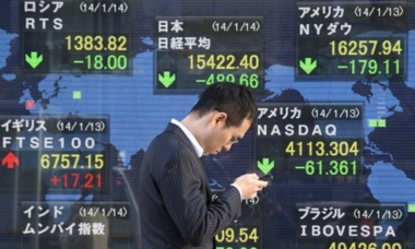 Japanese stock indices fall in morning trading session at Tokyo Stock Exchange