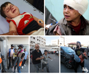 Gaza: 315 martyrs, including 90 children & 107 women, since this morning