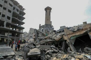 Zionist enemy destroys 28 Islamic mosques in Gaza  
