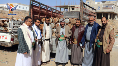 Inauguration de la distribution de bouteilles de gaz domestique aux familles des martyrs et aux personnes disparues à Al Dhale