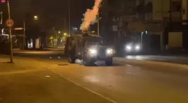 Palestinian resistance fighters target enemy forces with explosive devices