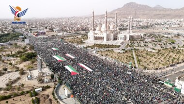 طوفان بشري بالعاصمة صنعاء في مسيرة 
