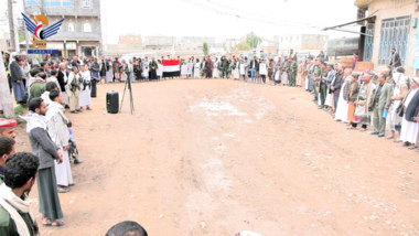 Protests in Dhamar,Jabal al-Sharq show solidarity with Palestinians , prisoners in enemy prisons
