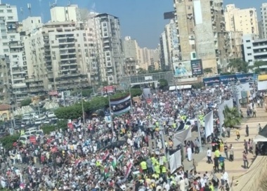 Massive demonstrations in Egypt denouncing ongoing Zionist aggression against Gaza