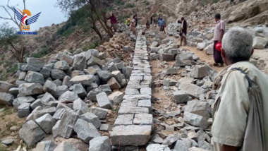 Implementation of road projects with self-initiatives with length of 14 km in Hajjah province