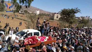 تشييع جثمان عضو محلي محافظة المحويت عبدالملك علي هازع