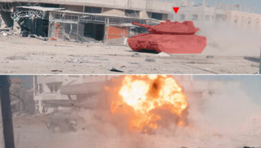 القسام یک تانک را منفجر می کند و با سربازان دشمن صهیونیستی در شرق رفح درگیر می شود