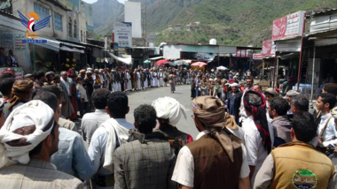 Mass protests in Sana'a show solidarity with Gaza, Palestinian prisoners