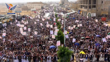 عمران.. مسيرات حاشدة في 80 ساحة تؤكد ألا أمن للكيان الصهيوني وغزة والأقصى تحت العدوان 