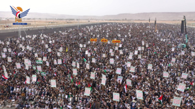 Sa'ada: 22 major marches confirming steadfastness with Gaza, readiness to confront America & its tools