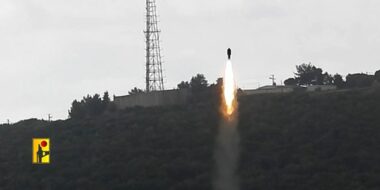 Lebanese resistance fires missiles at Kiryat Shmona settlement north Palestine