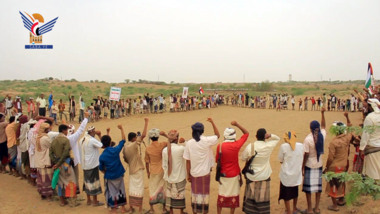 Vigil in Al-Mansouriyah District in Hodeida to denounce Israeli aggression
