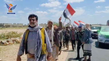 Popular parade of mobilization forces in Wald Rabi', Ash Sharyah ​districts on 10th anniversary of September 21 revolution