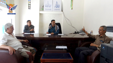 Reviewing work progress in number of executive offices in Hajjah
