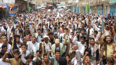 Unprecedented crowds in Hajjah with marches 