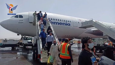 وصول 286 راكباً مطار صنعاء الدولي من الأردن