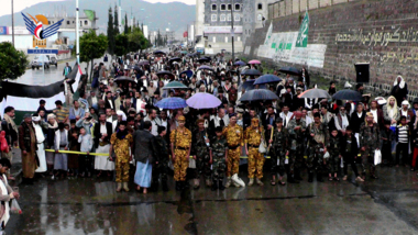 Marches massives dans les districts du gouvernorat d'Ibb en signe de victoire sur l'oppression du peuple de la Palestine