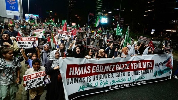 March in Istanbul against Israeli genocide, starvation in Gaza March in Istanbul against Israeli genocide, starvation in Gaza